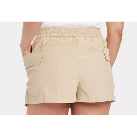 Women's Utility Cargo Mini Skort Skirt Shorts - Grayson Threads Beige Size Small - Picture 2 of 10
